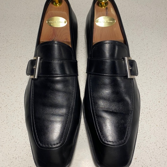 Prada Black Leather Monk Strap Buckle Dress Shoes Loafer Men’s US 9.5 / UK 8.5 main image 7